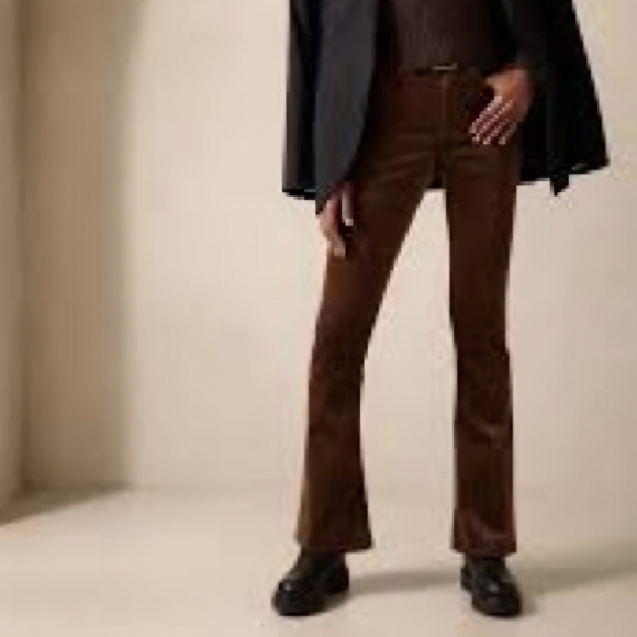 Banana Republic Denim - Banana Republic High Rise Velvet Flare Jean Coconut Brown Size 31Long